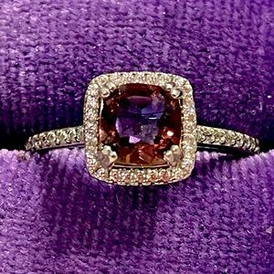 925 Dainty Natural Tropical Mystic Topaz Sz6 EUC